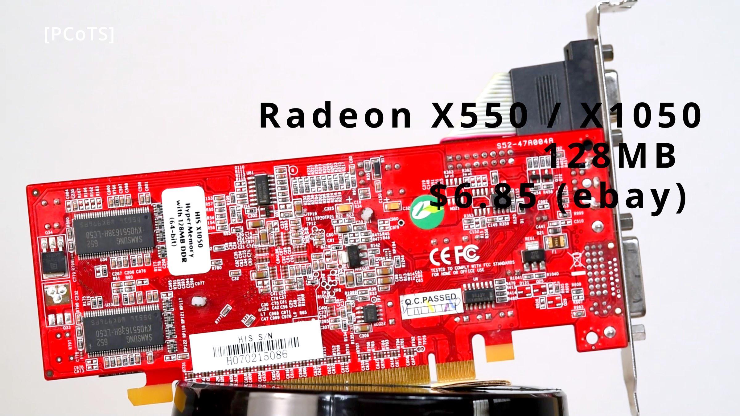 Radeon X550/X1050 from the solder side